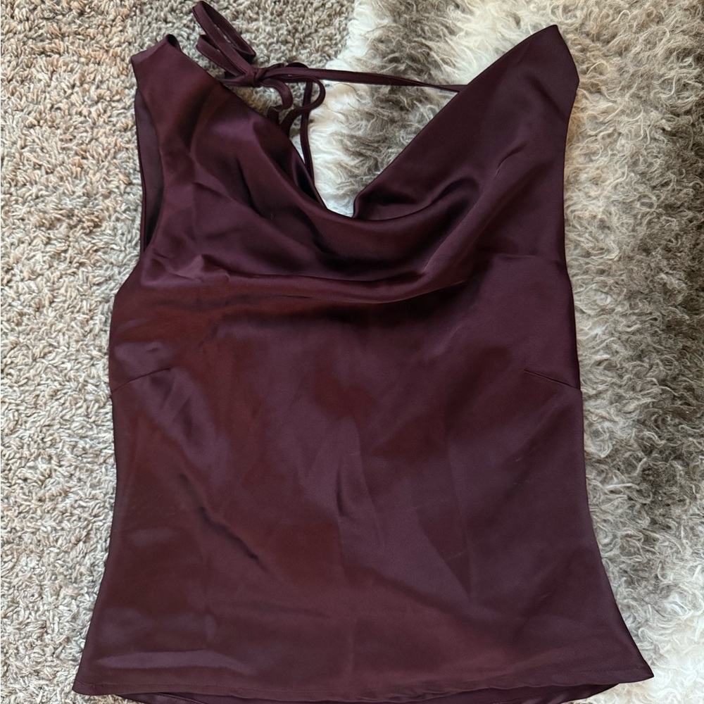 Elegant Burgundy Sleeveless Top